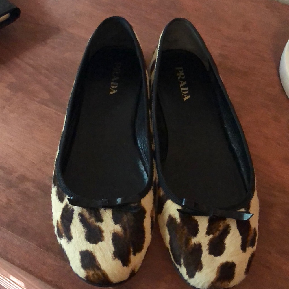 Prada Leopard Print Flats